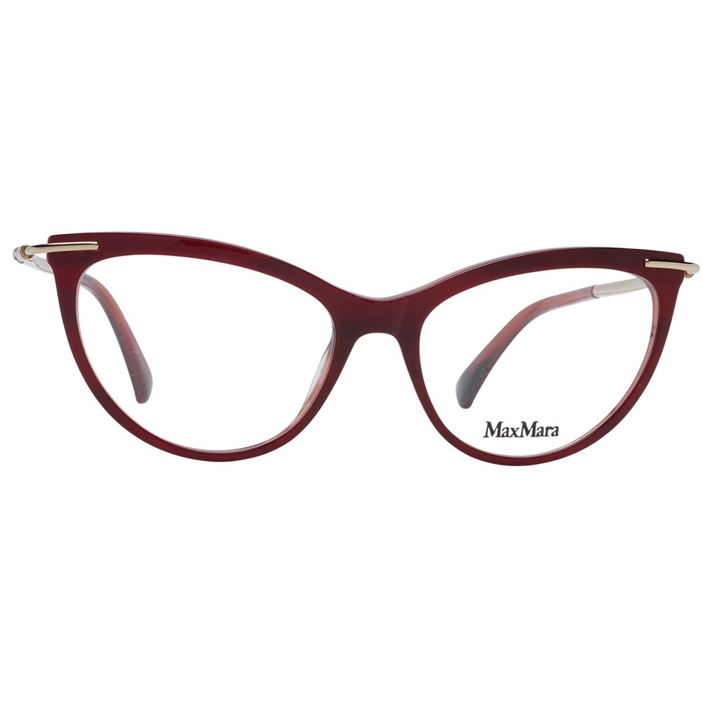 Max Mara Burgundy Plastic Glasses (Frames) - Image 2