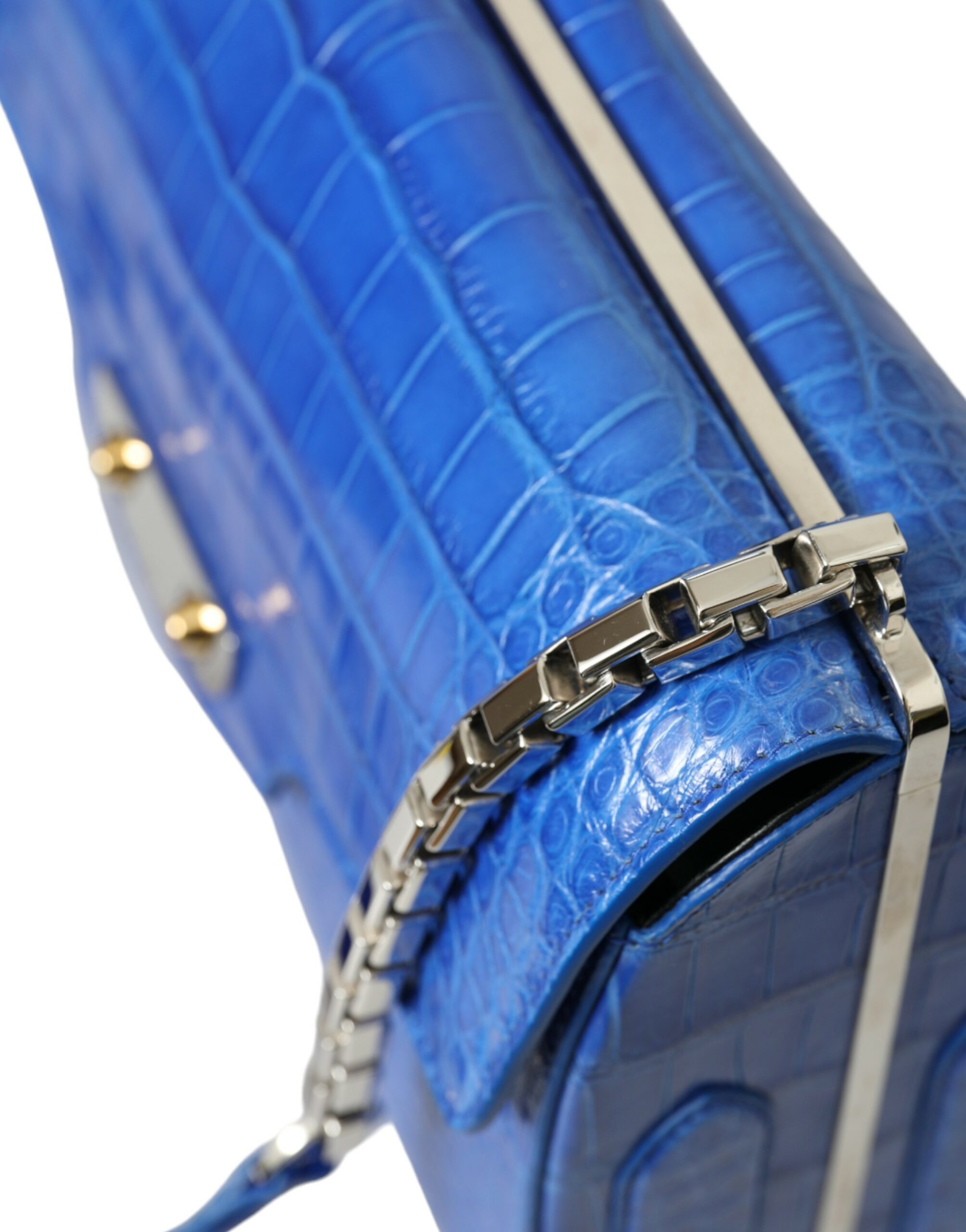 Balenciaga Blue Exotic Leather Neo Classic Small Shoulder Bag - Image 6