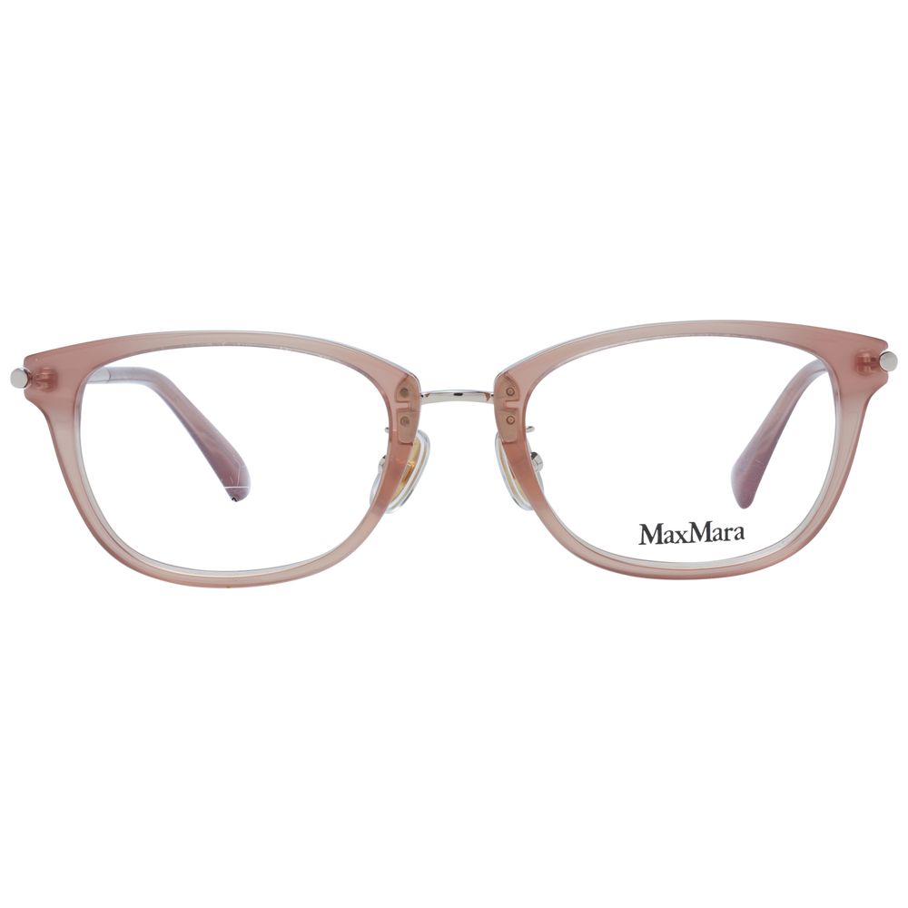 Max Mara Beige Plastic Glasses (Frames) - Image 2