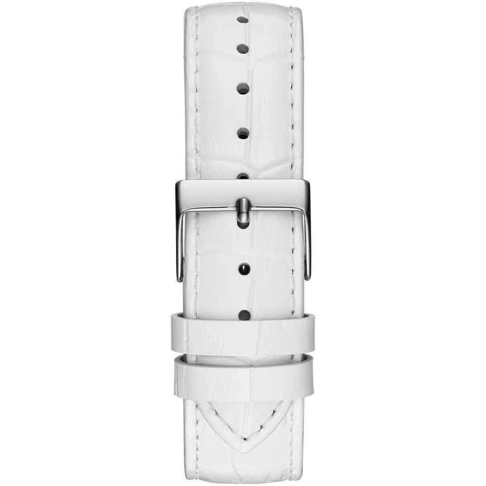 Guess White Leather Dress Watch - Image 2