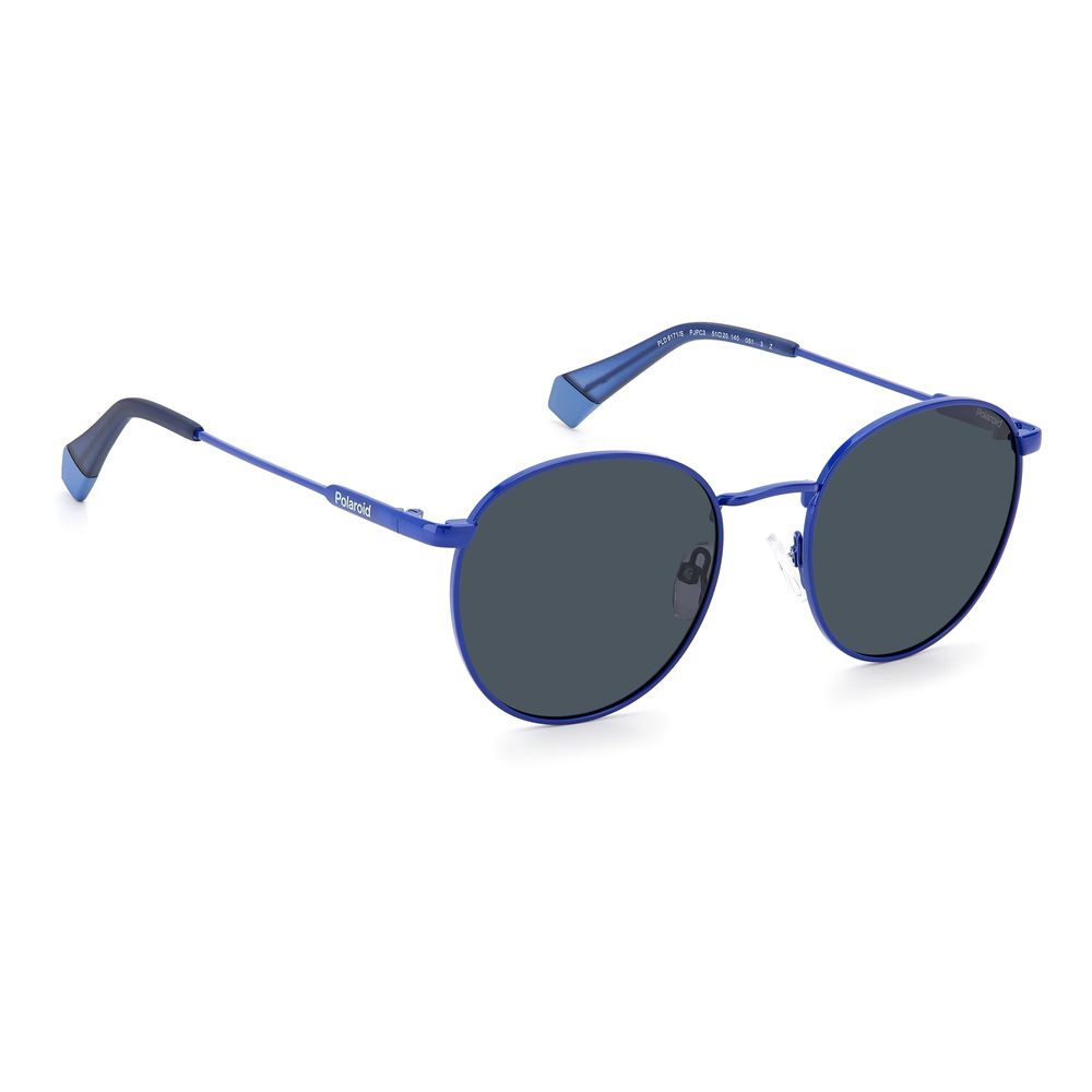 Polaroid Blue Stainless Steel Sunglasses - Image 3