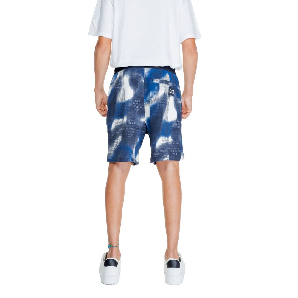 Armani Exchange Blue Cotton Bermuda - Image 2