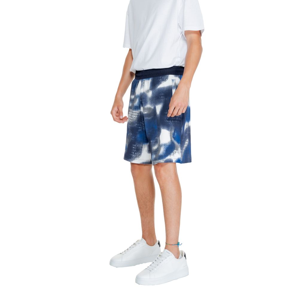 Armani Exchange Blue Cotton Bermuda - Image 3