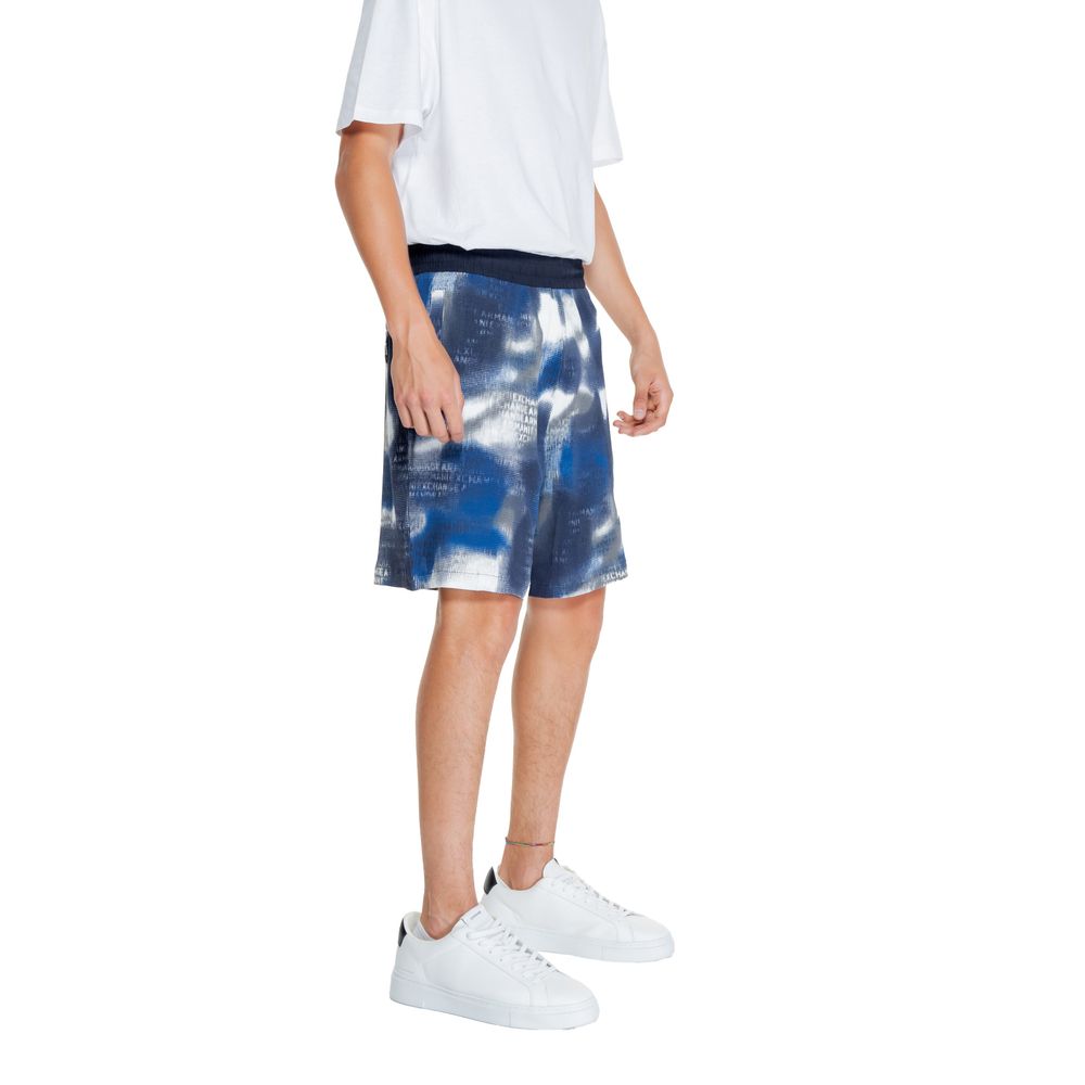 Armani Exchange Blue Cotton Bermuda - Image 4