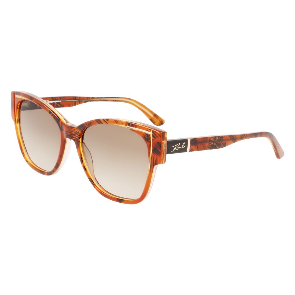 Karl Lagerfeld Orange Acetate Sunglasses - Image 3