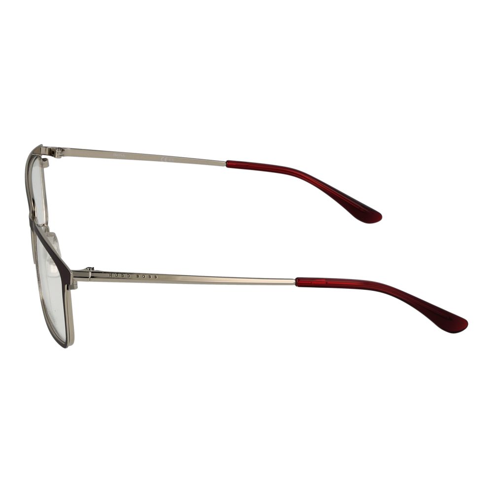 Hugo Boss Burgundy Stainless Steel Glasses (Frames) - Image 4