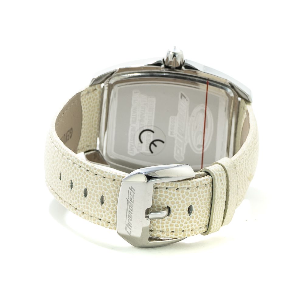 Chronotech White Leather Watch - Image 2