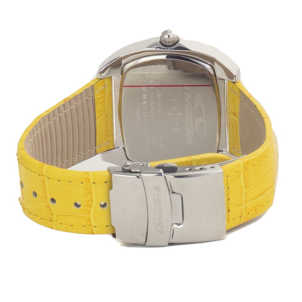Chronotech Yellow Leather Watch - Image 2