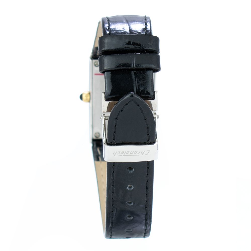 Chronotech Black Leather Watch - Image 2