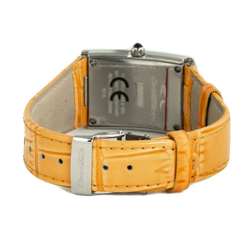 Chronotech Orange Leather Watch - Image 2