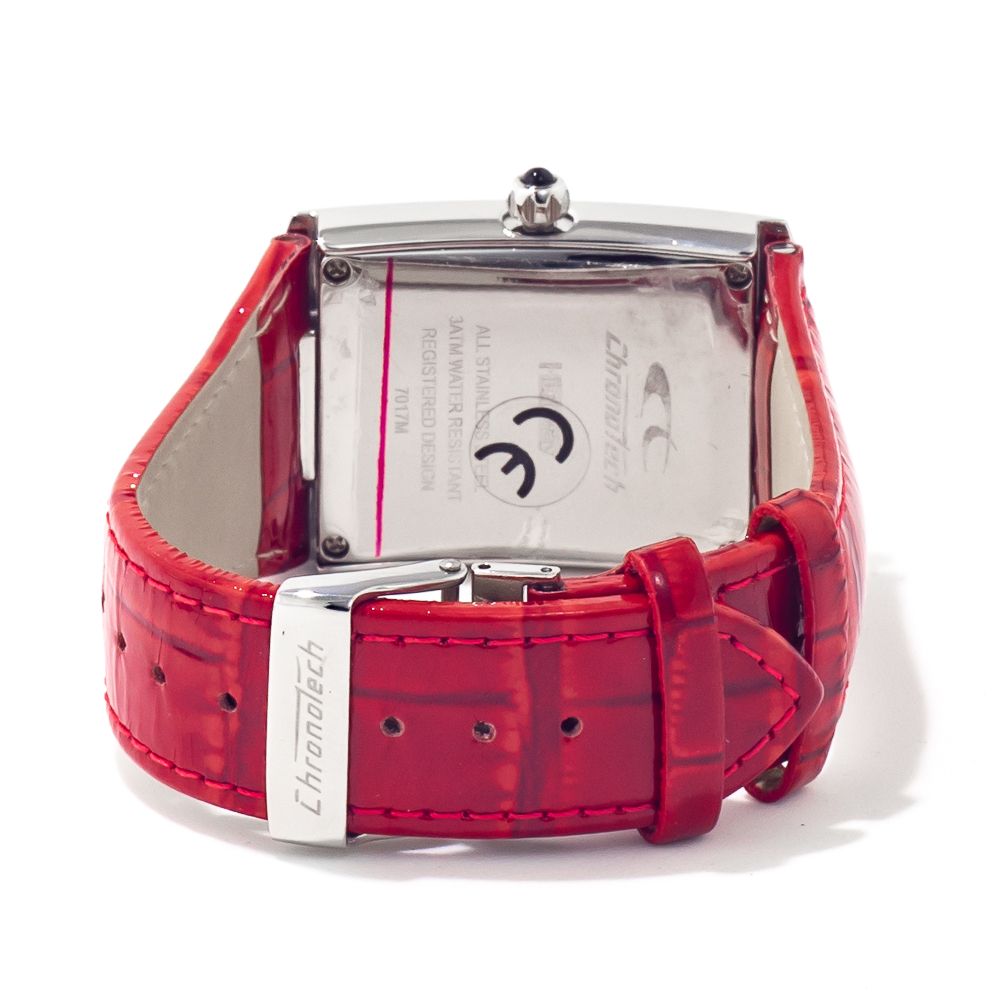 Chronotech Red Leather Watch - Image 2