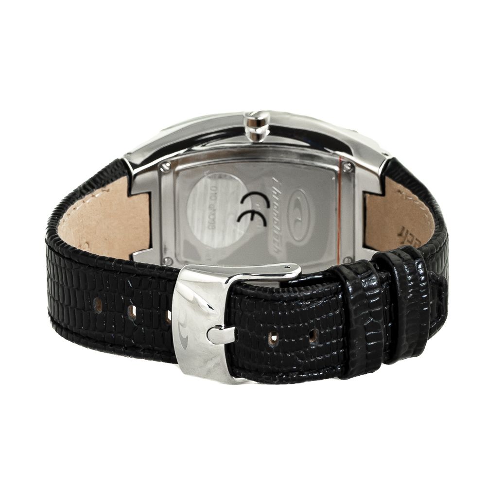 Chronotech Black Leather Dress Watch - Image 2