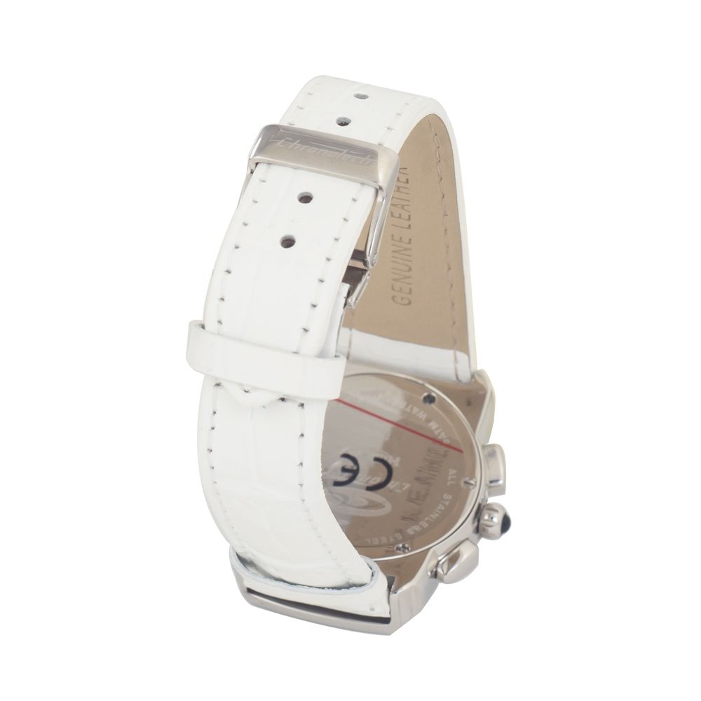 Chronotech White Leather Watch - Image 2