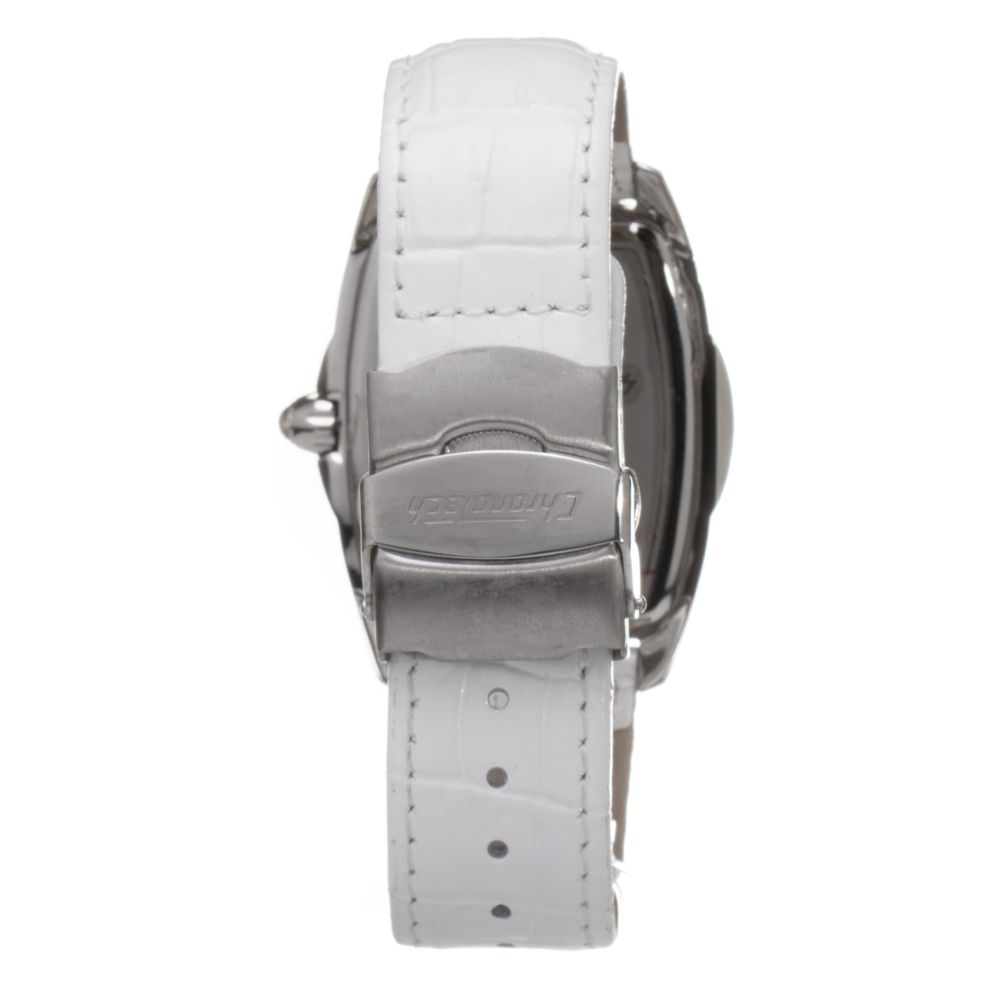 Chronotech White Leather Dress Watch - Image 2