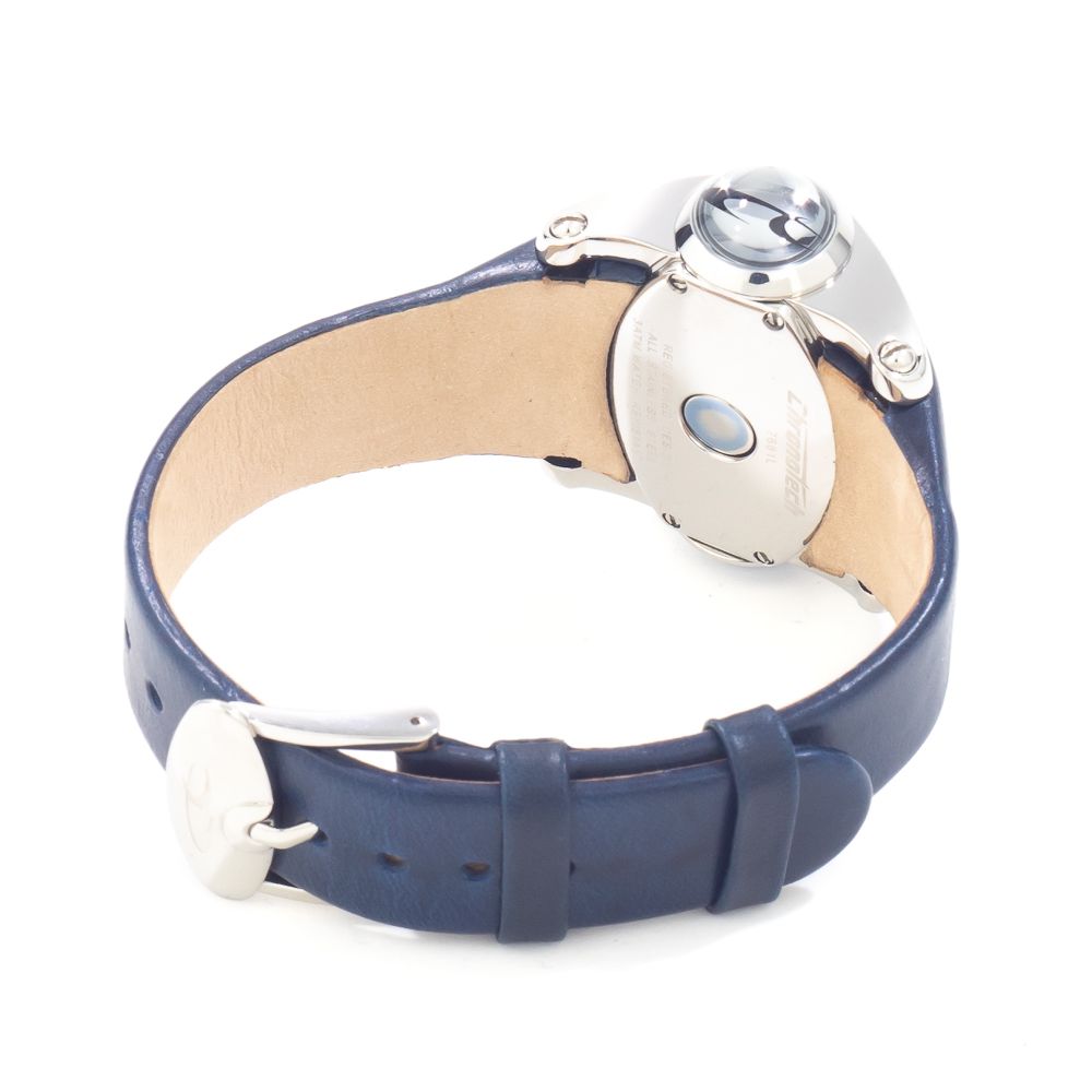 Chronotech Blue Leather Dress Watch - Image 2