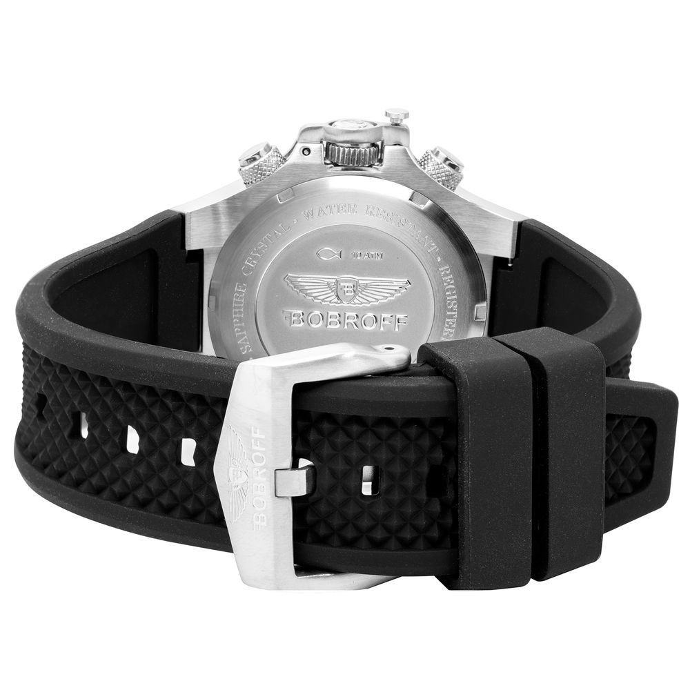 Bobroff Black Rubber Sport Watch - Image 2