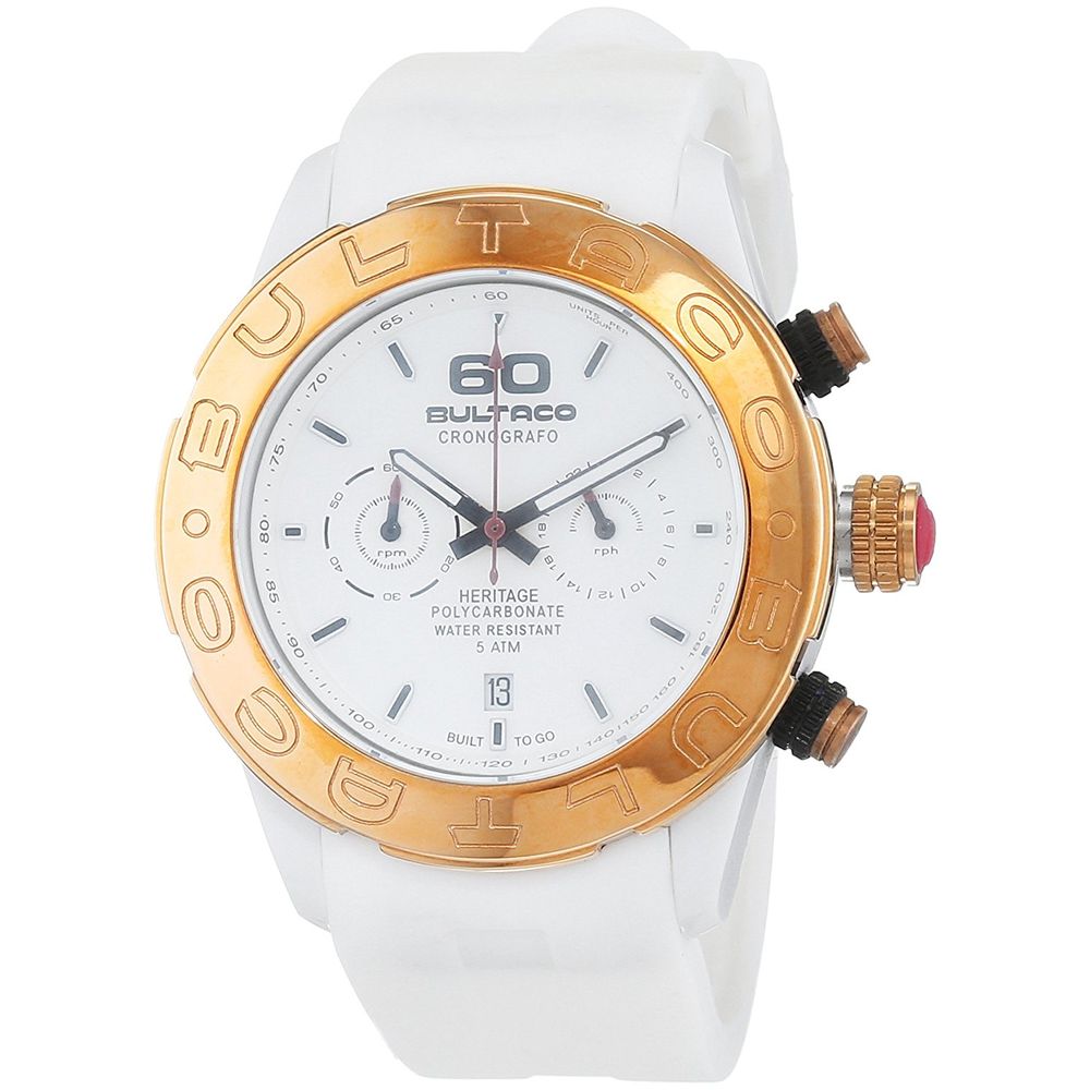 Bultaco White Rubber Watch - Image 2