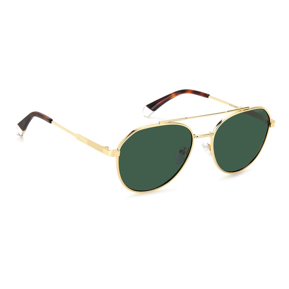 Polaroid Gold Stainless Steel Sunglasses - Image 3