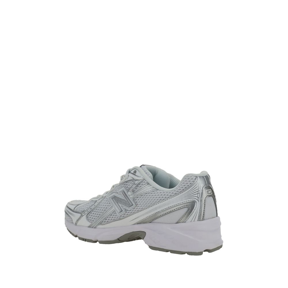 New Balance White Polyurethane Athletic Sneakers - Image 3