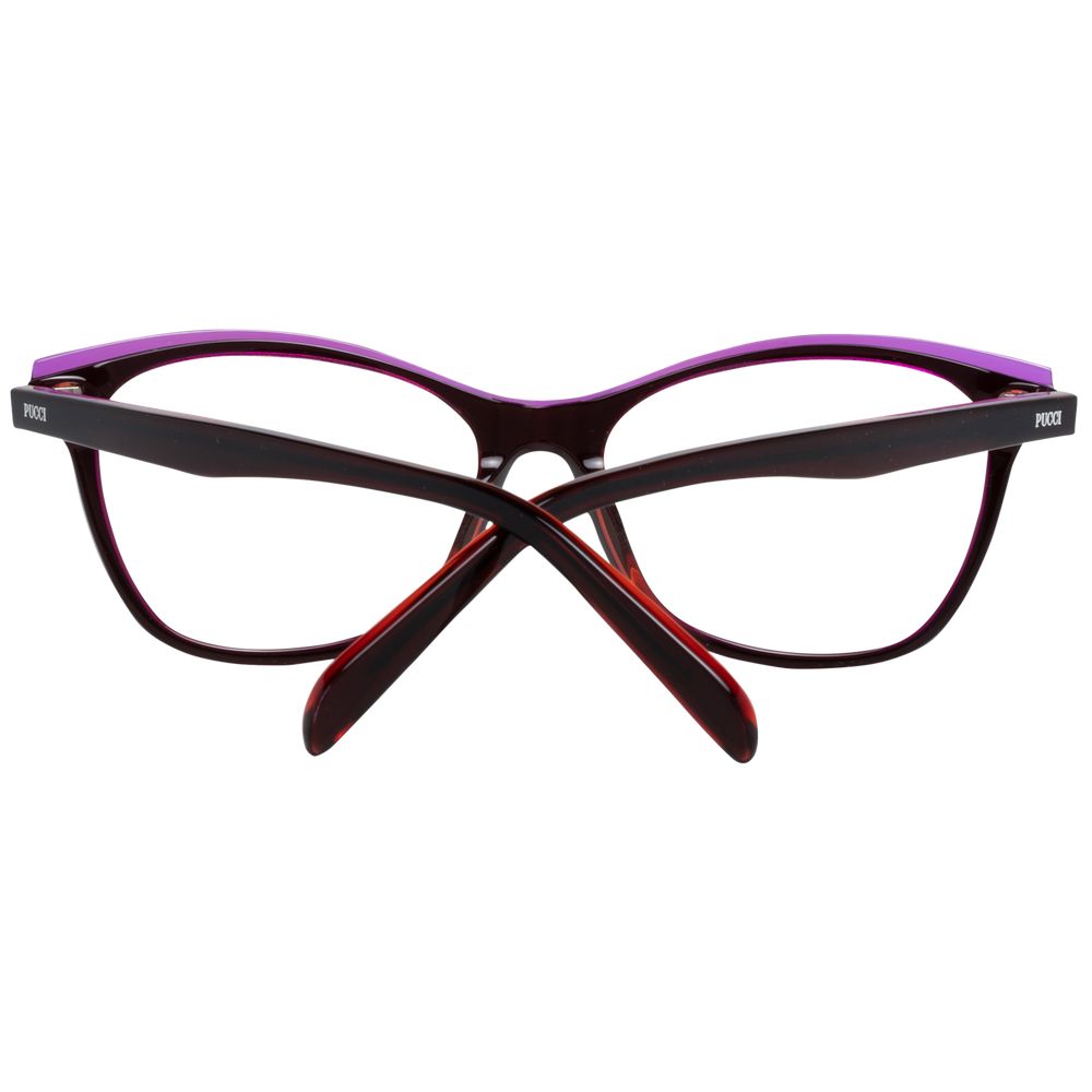 Emilio Pucci Burgundy Plastic Glasses (Frames) - Image 3