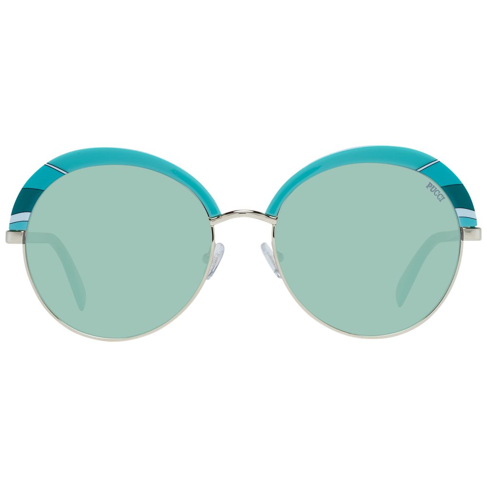 Emilio Pucci Turquoise Metal & Plastic Sunglasses - Image 2