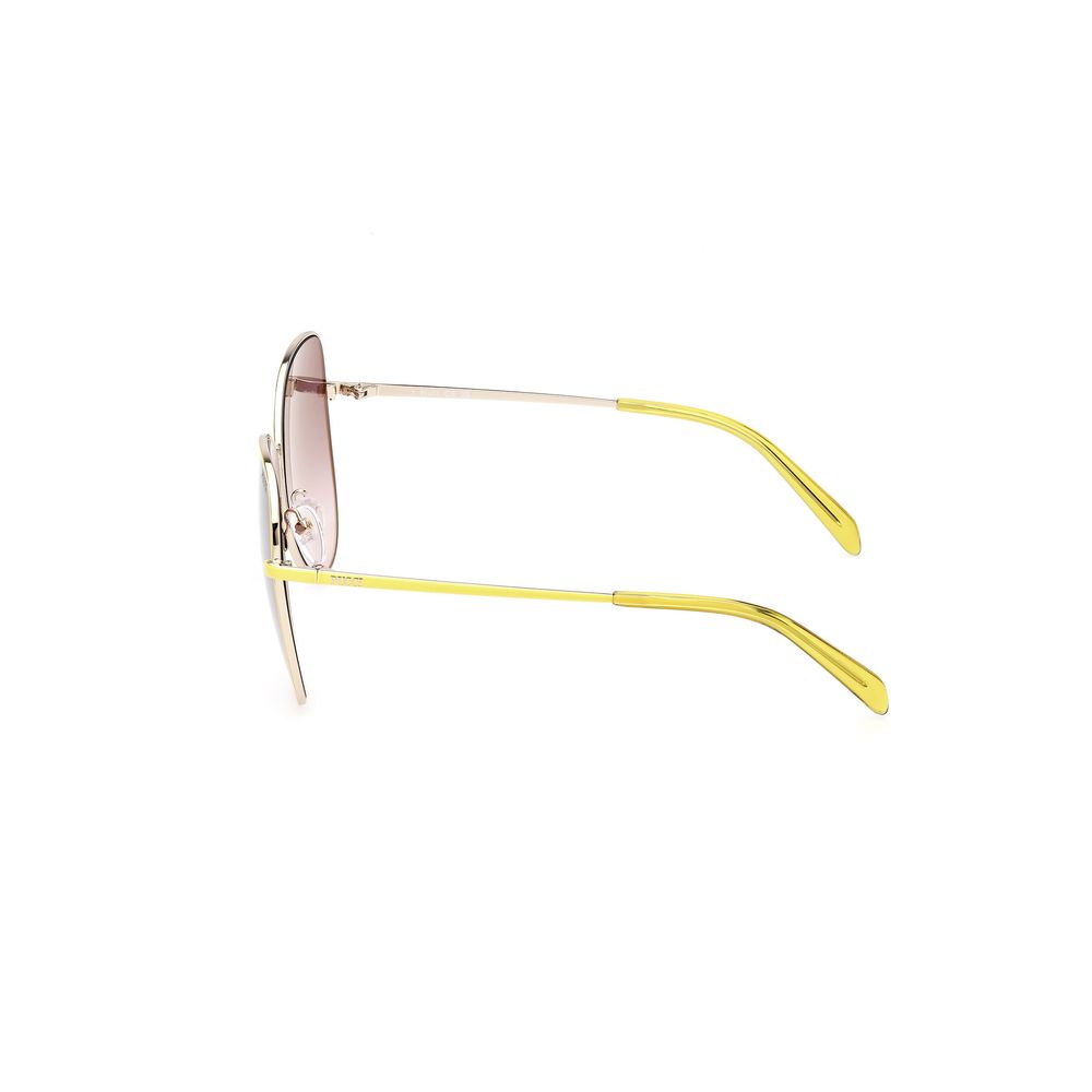 Emilio Pucci Yellow Metal Sunglasses - Image 3
