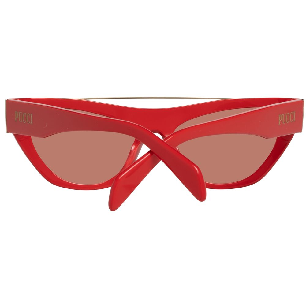 Emilio Pucci Red Metal Sunglasses - Image 3