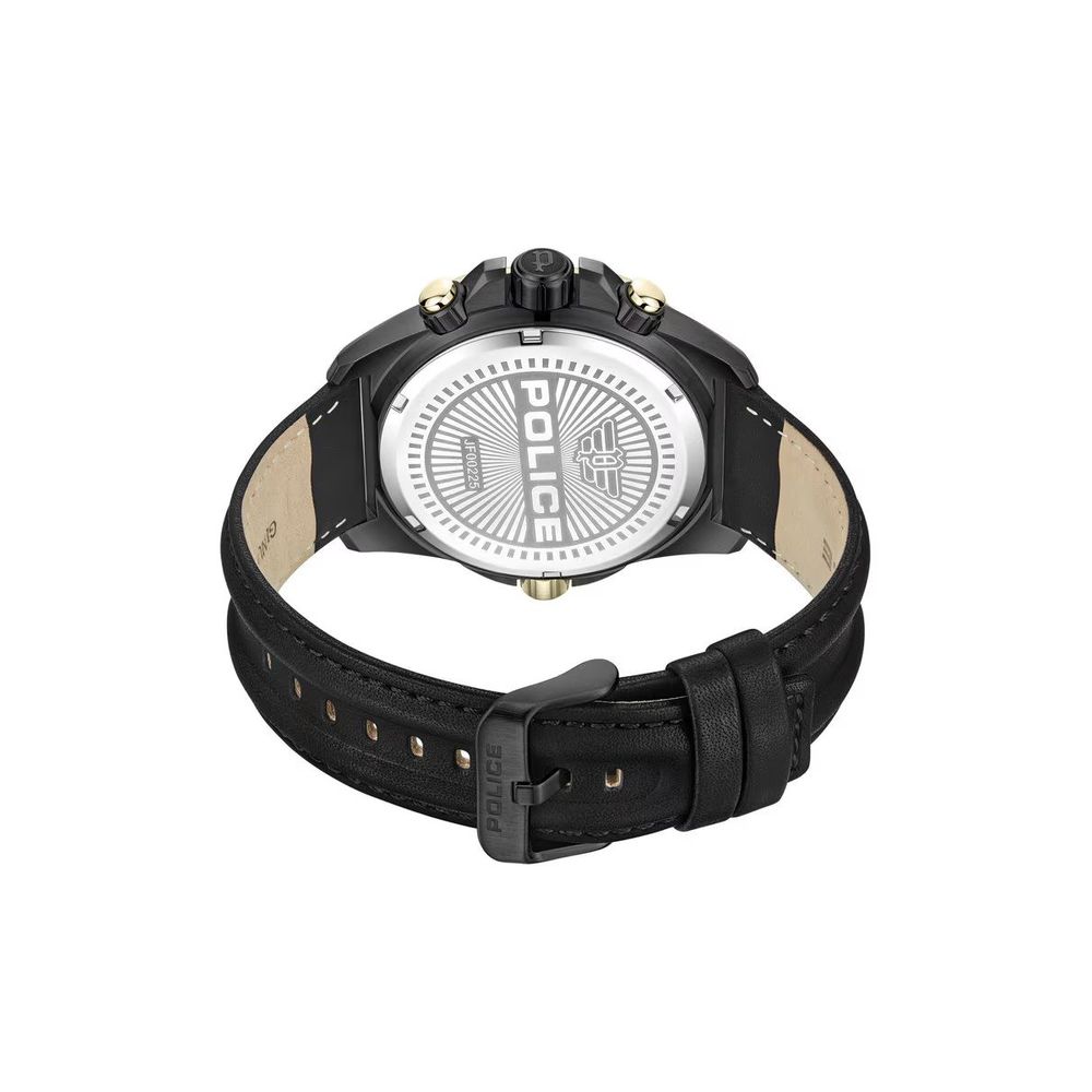 Police Black Artificial Leather Dress Watch - Image 2