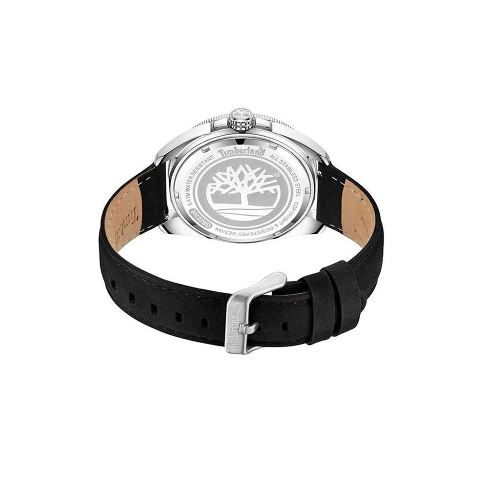 Timberland Black Leather Sport Watch - Image 2
