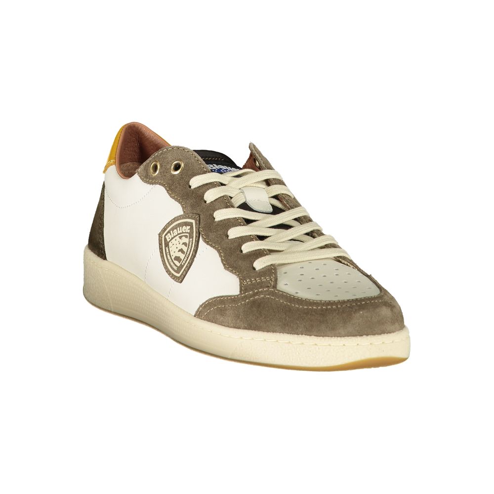 Blauer White Polyester Sneaker - Image 2