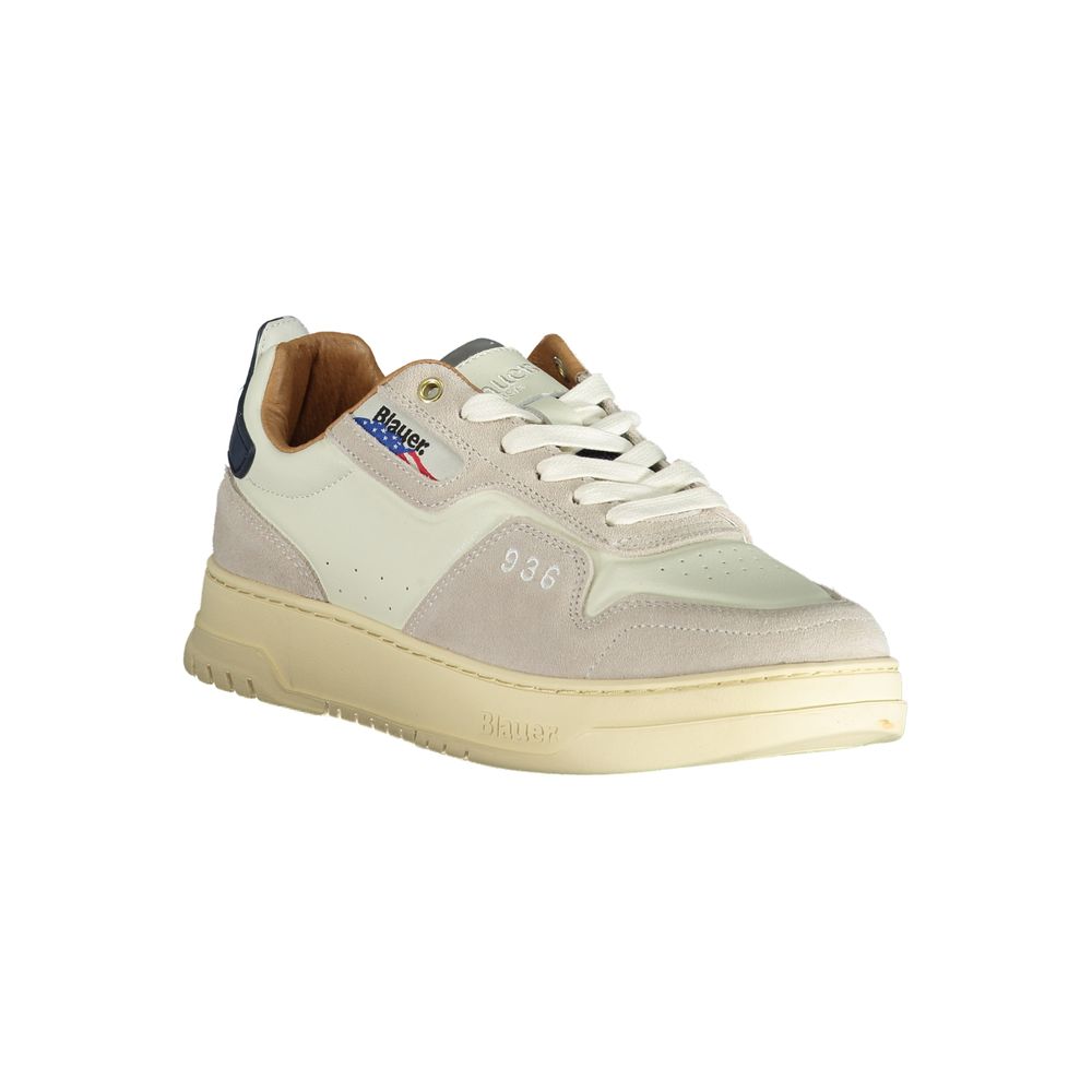 Blauer White Polyurethane Men Sneaker - Image 2