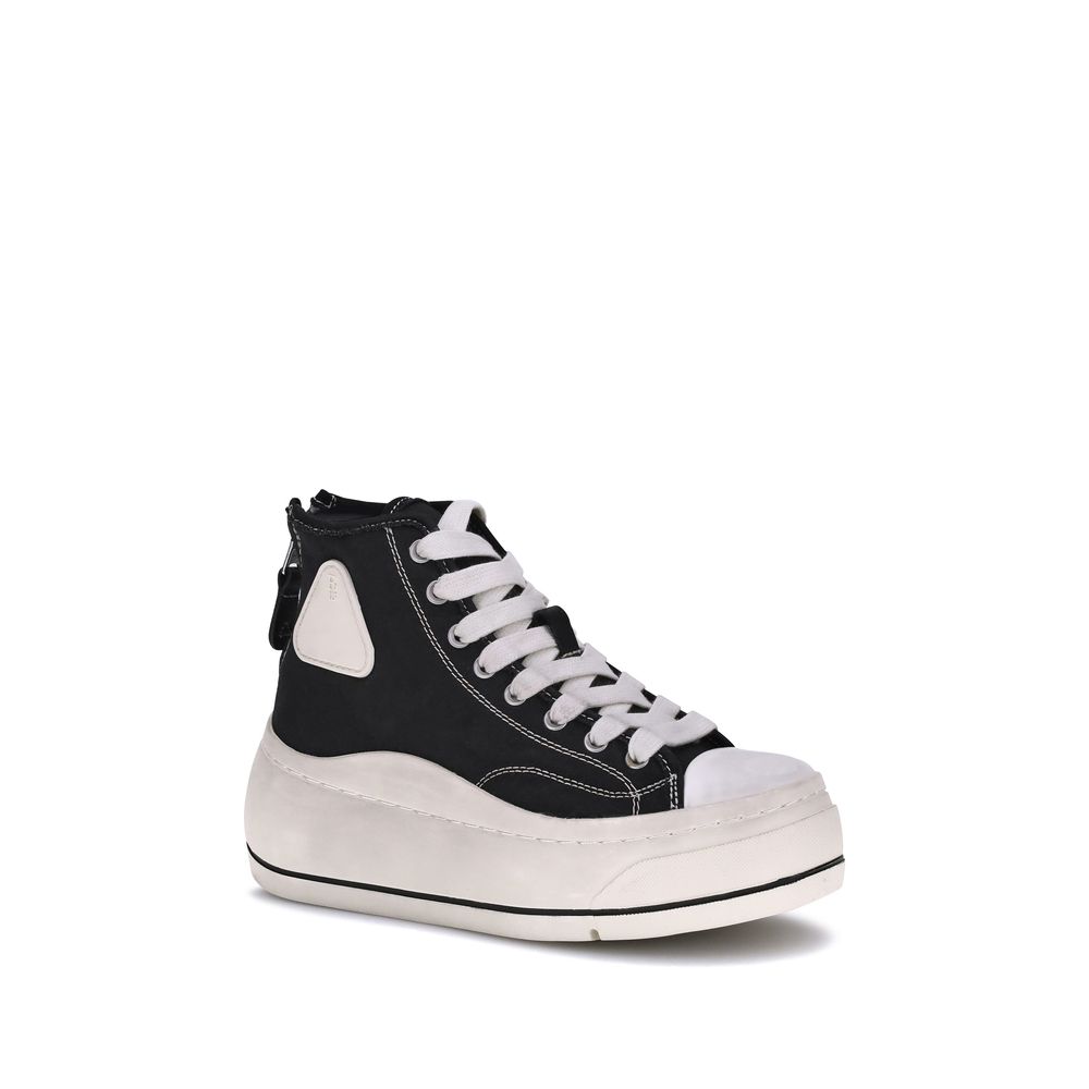 R13 Black Polyethylene High Top Sneakers - Image 2