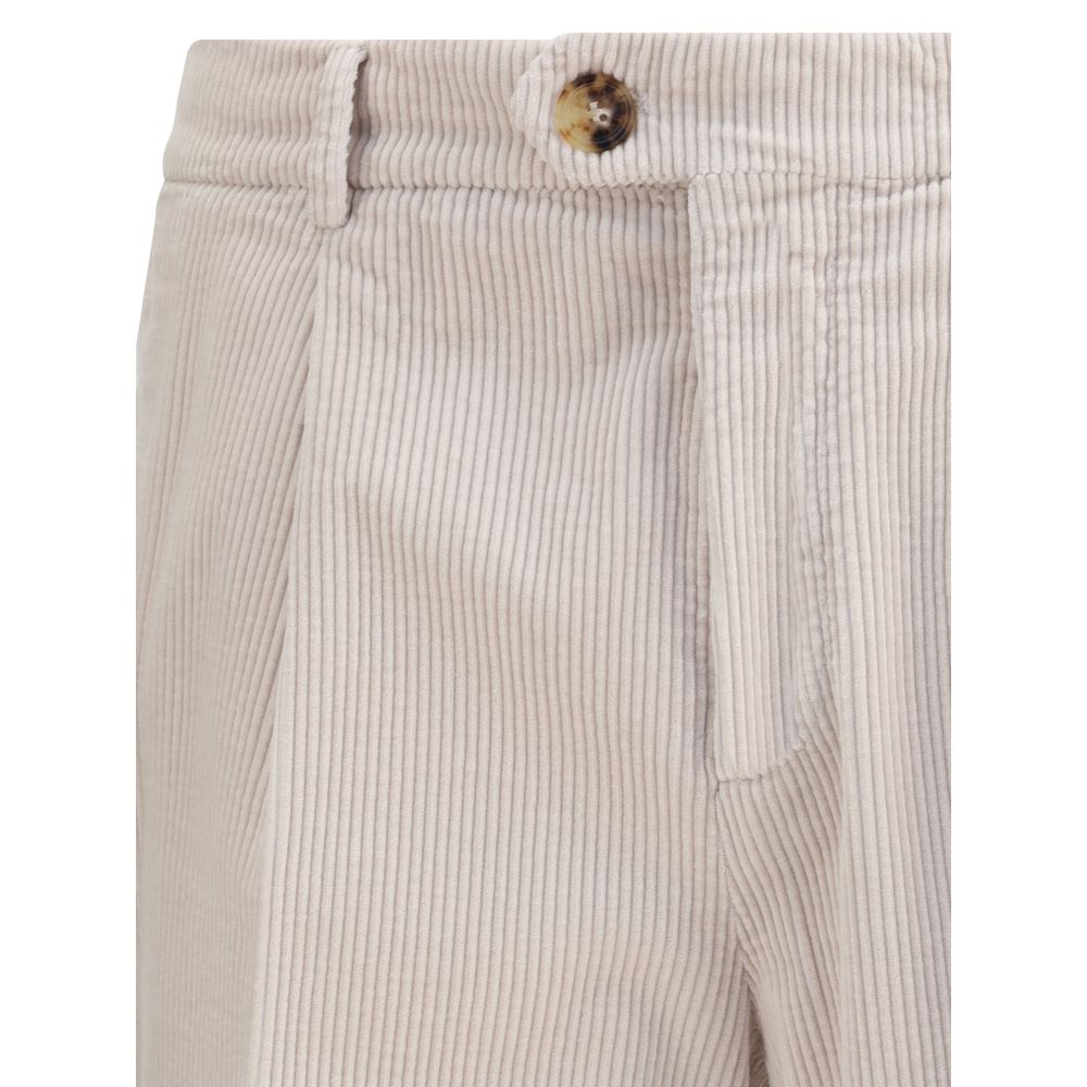 Brunello Cucinelli Gray Cotton Casual Pants - Image 3