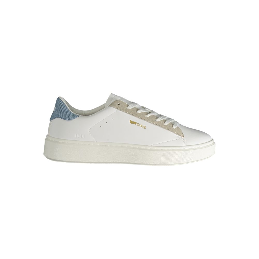 Gas White Polyester Men Sneaker