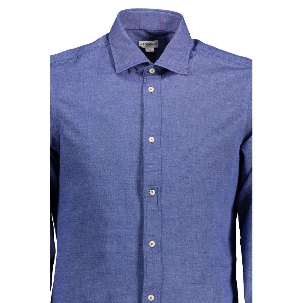 U.S. POLO ASSN. Blue Cotton Men's Shirt - Image 2