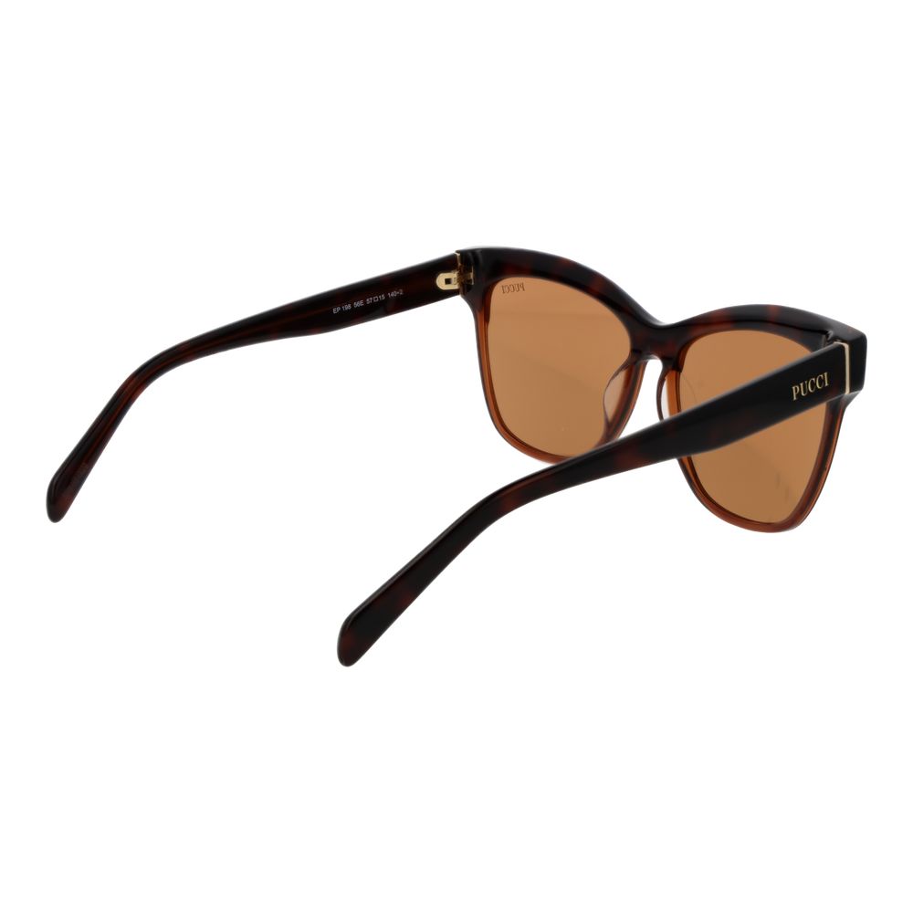 Emilio Pucci Brown Acetate Sunglasses - Image 3