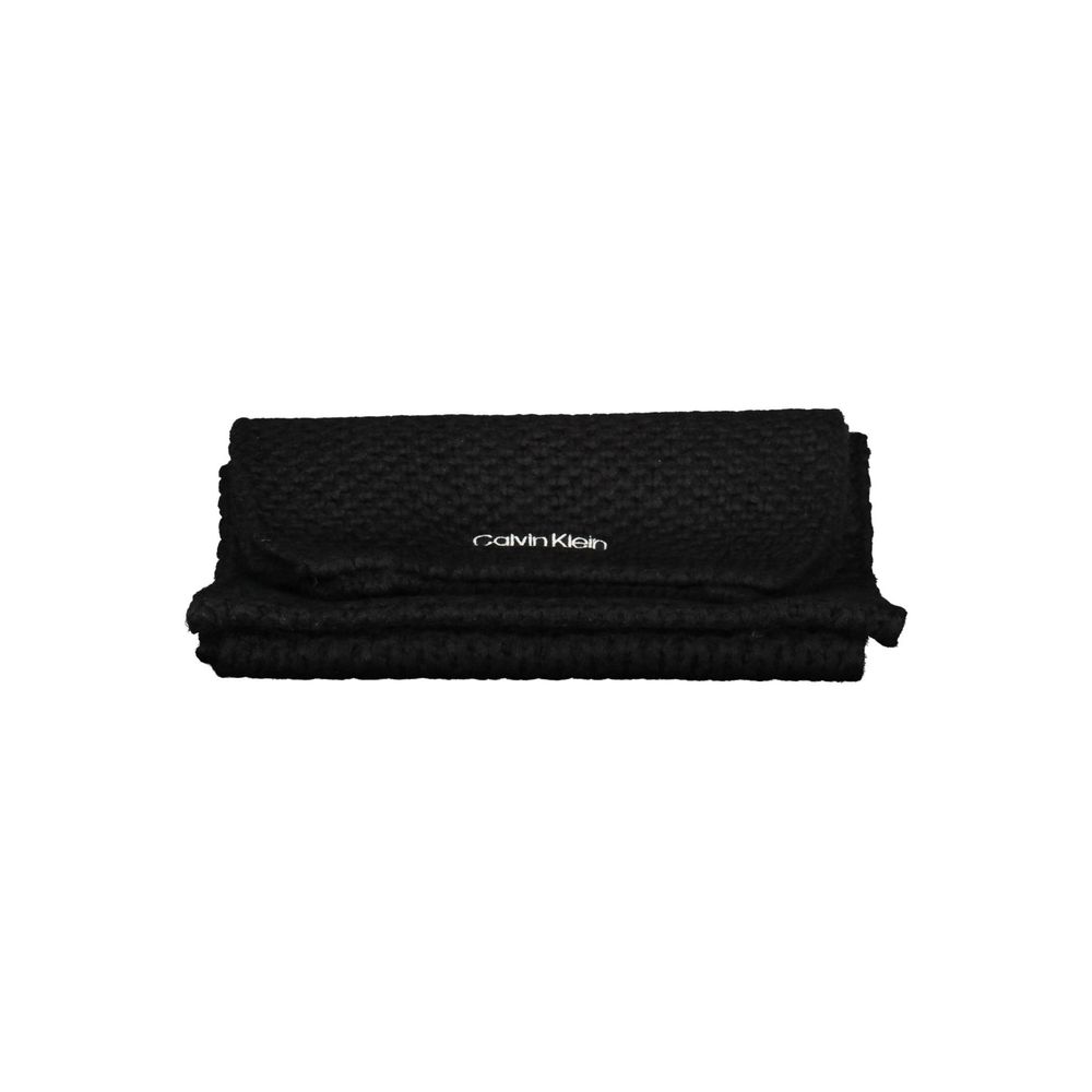 Calvin Klein Black Alpaca Wool Scarf - Image 2