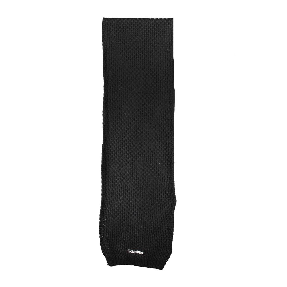 Calvin Klein Black Alpaca Wool Scarf - Image 3
