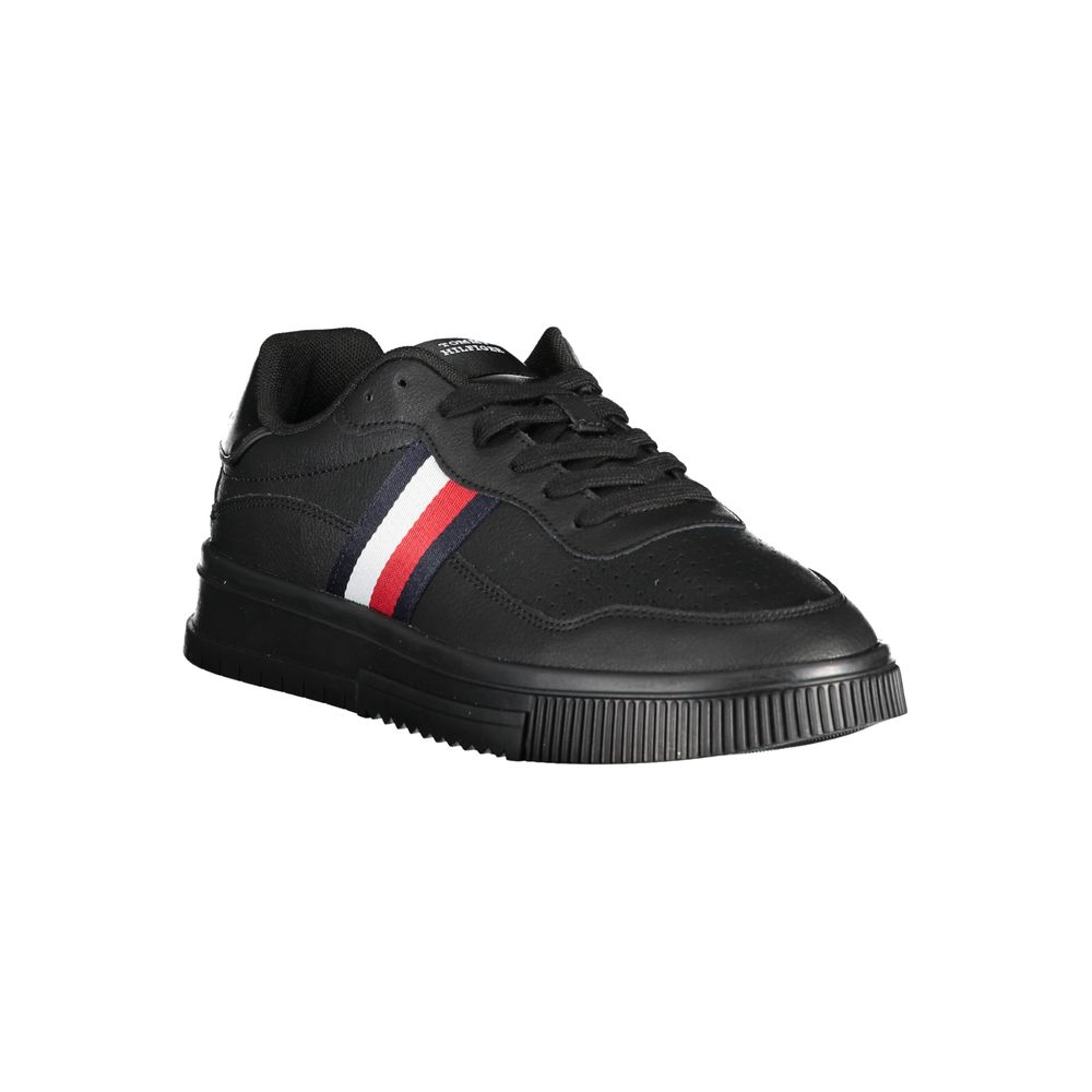 Tommy Hilfiger Black Leather Men's Sneaker - Image 3