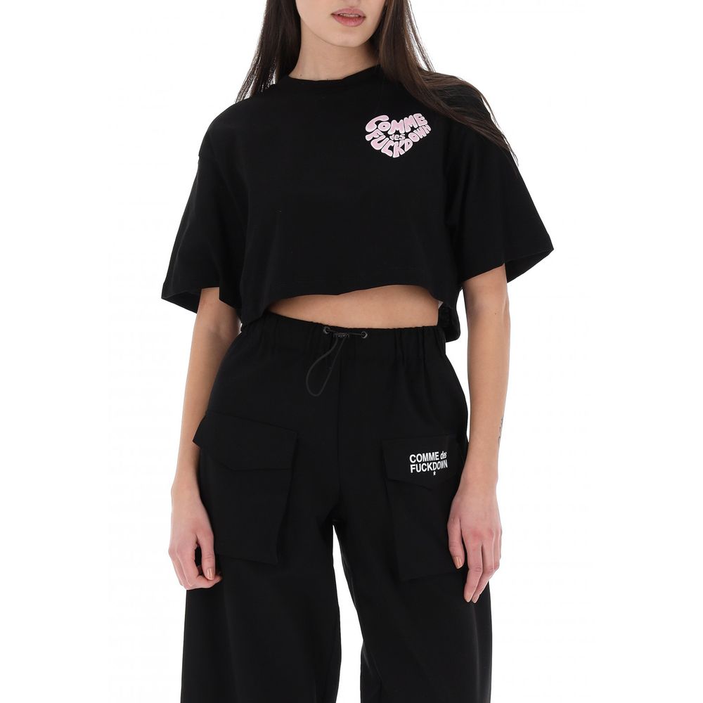 Comme Des Fuckdown Black Cotton Women T-Shirt - Image 3