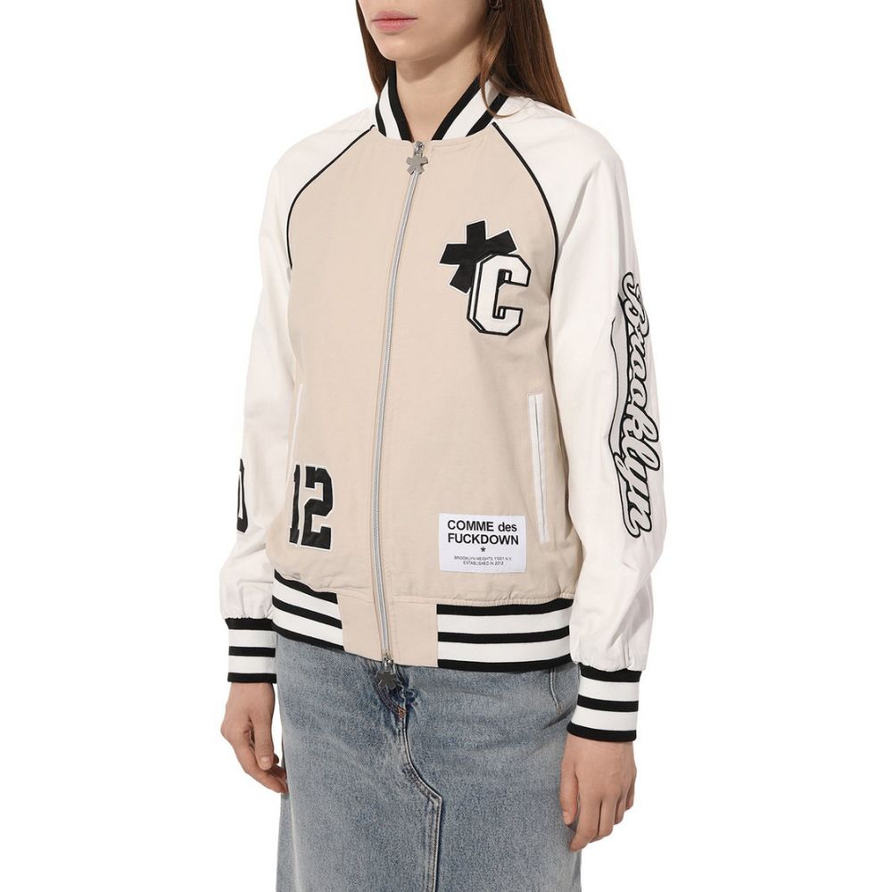 Comme Des Fuckdown Beige Cotton Jackets & Coat - Image 3