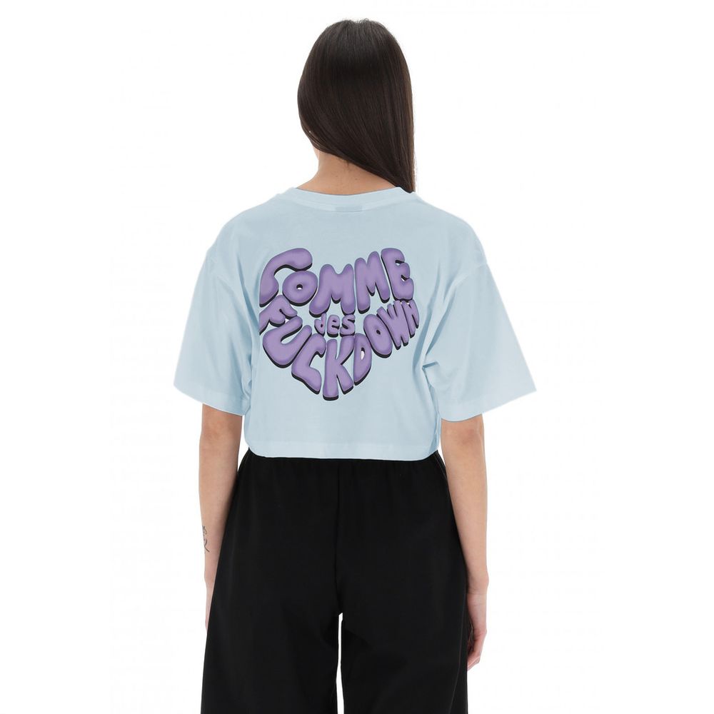 Comme Des Fuckdown Blue Cotton Tops & T-Shirt - Image 2