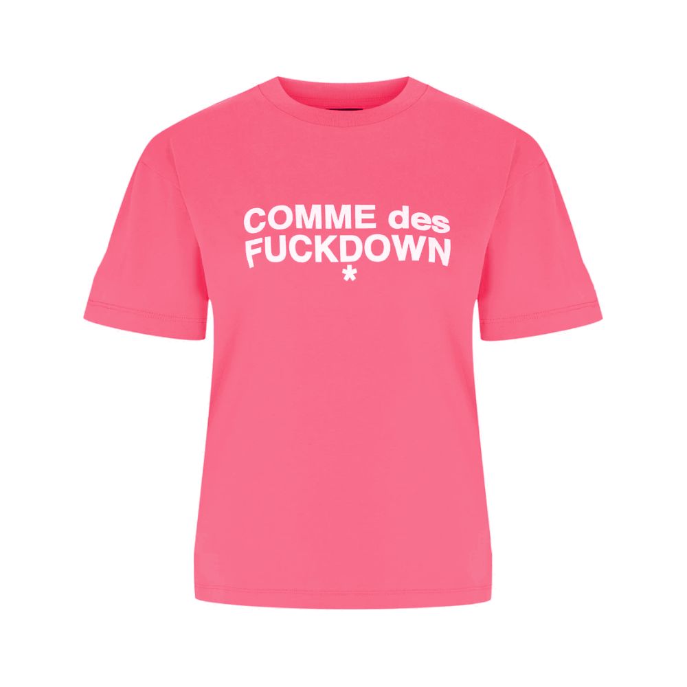 Comme Des Fuckdown Pink Cotton Tops & T-Shirt
