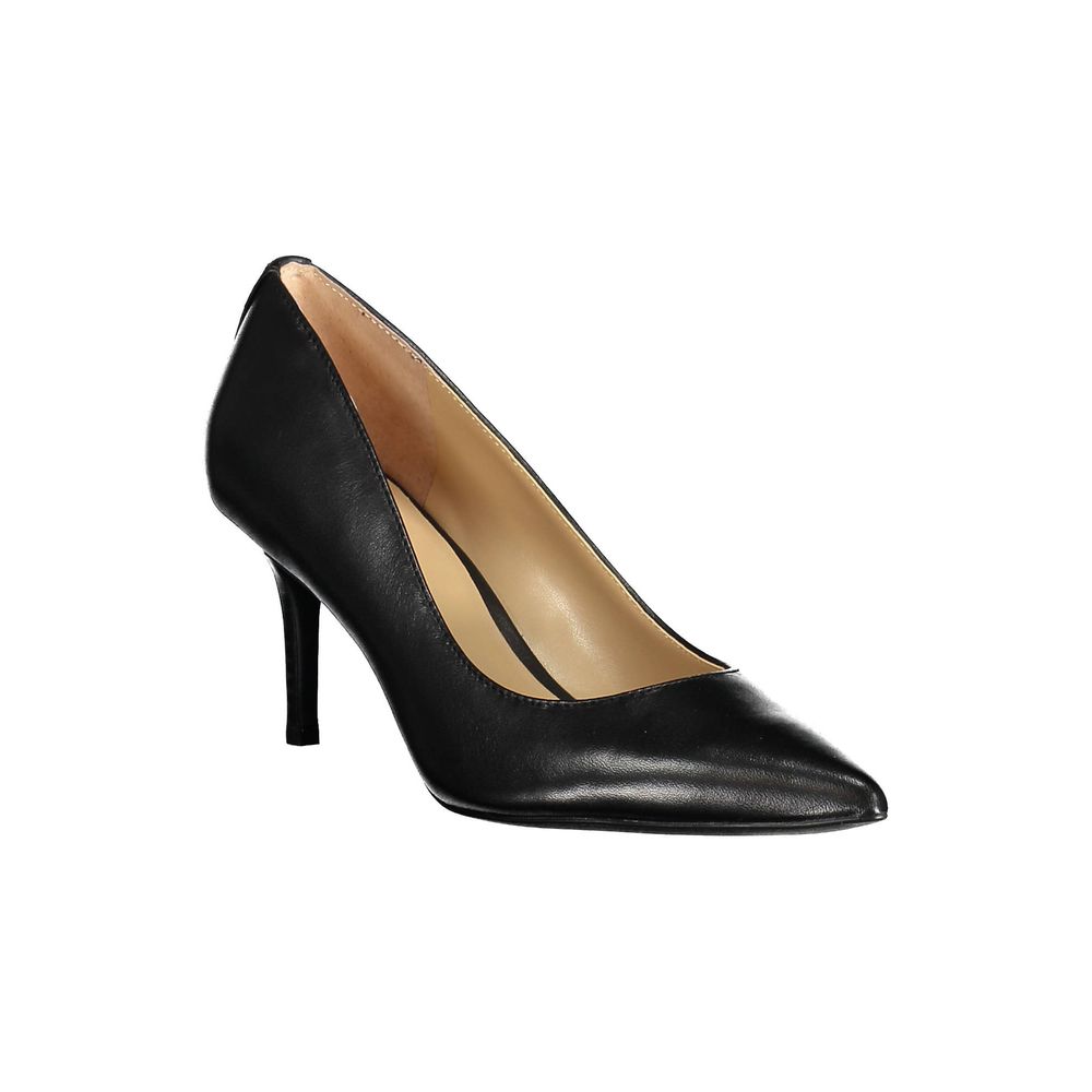 Ralph Lauren Black Leather Flat Shoe - Image 2