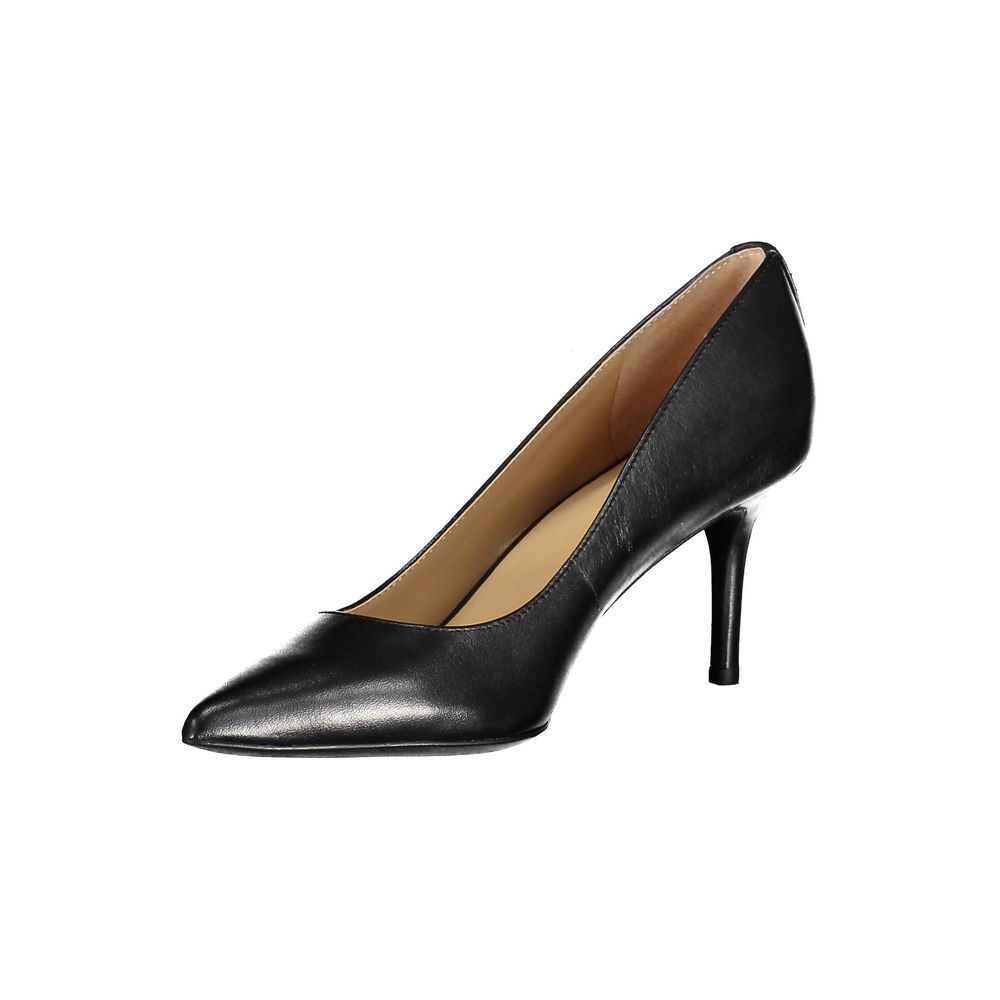 Ralph Lauren Black Leather Flat Shoe - Image 3