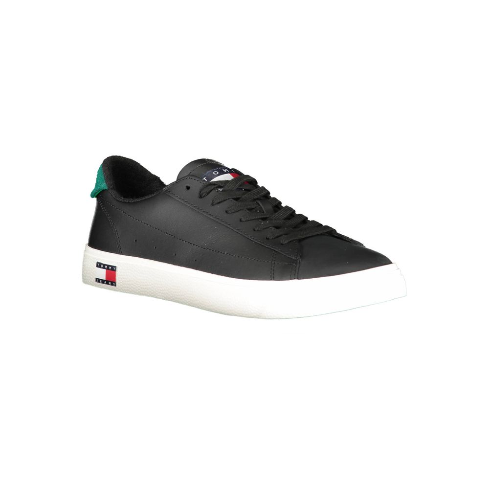 Tommy Hilfiger Black Leather Men Sneaker - Image 2