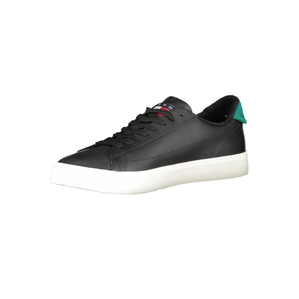 Tommy Hilfiger Black Leather Men Sneaker - Image 3