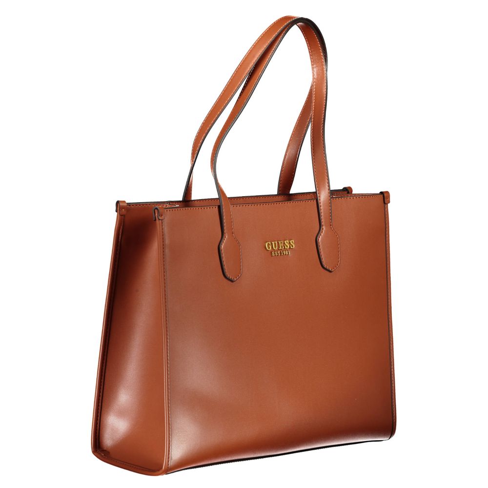 Guess Jeans Brown Polyethylene Handbag - Image 3