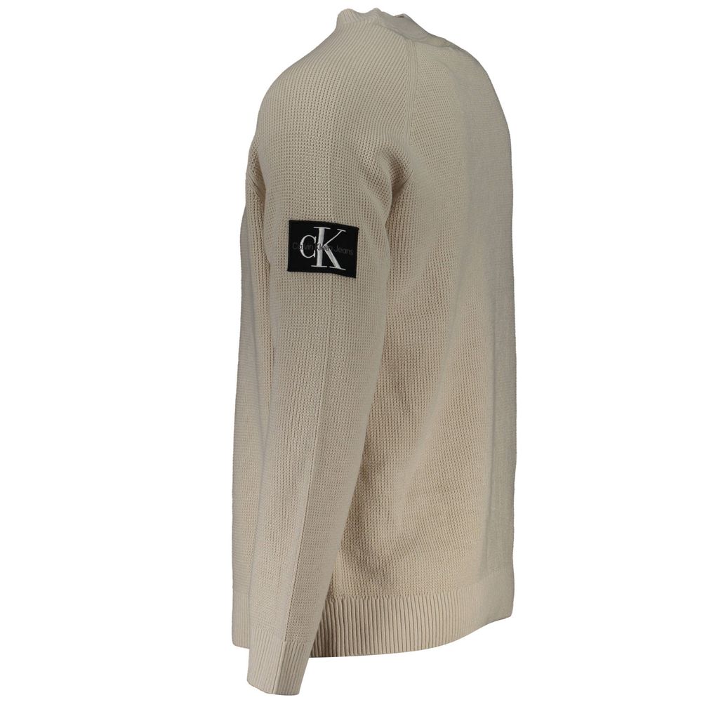 Calvin Klein Beige Cotton Sweater - Image 3