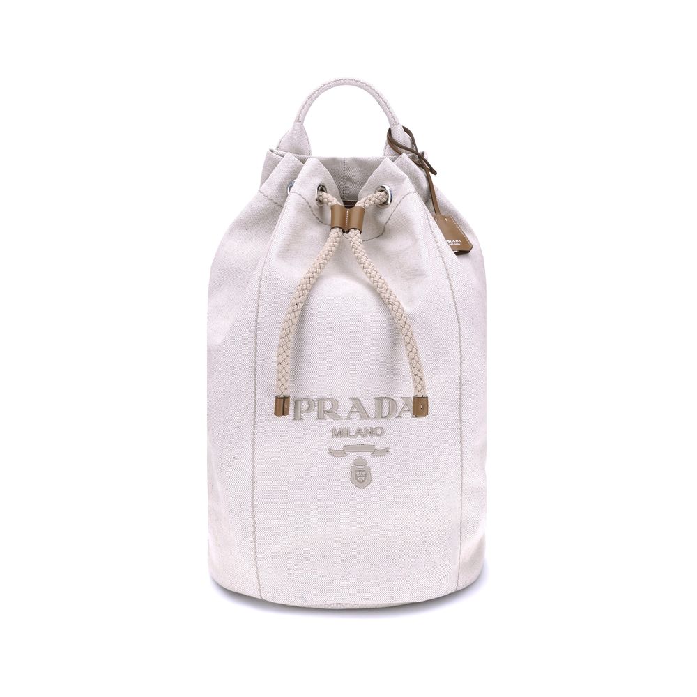 Prada Linen Bucket Bag